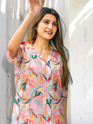 Indian Rani Women Ethnic Top Pant Set