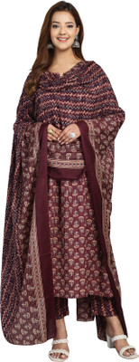 Wonder Weaves Printed Kurta, Trouser/Pant & Dupatta Set