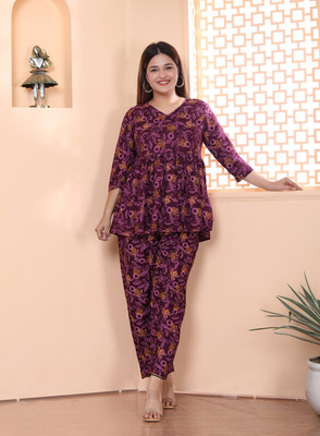 veshviti Women Ethnic Top Pant Set