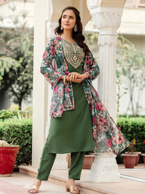 NAVLIK Women Kurti Pant Dupatta Set
