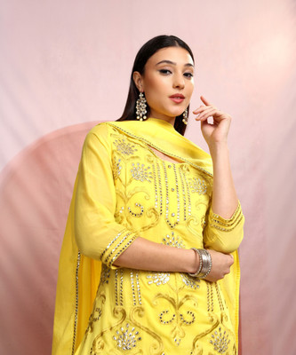 Vishudh Women Kurta Sharara Attached Dupatta Set