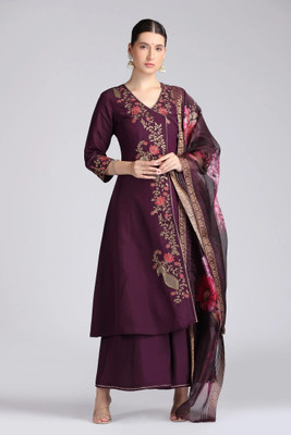 Cotton Culture Women Kurta Pant Attached Dupatta Set