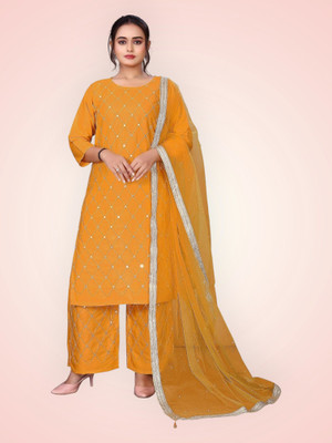 Parevadi Fashion Women Kurta Palazzo Dupatta Set