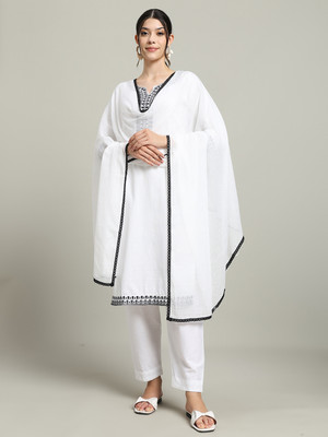 WARDKAL Printed Kurta, Trouser/Pant & Dupatta Set