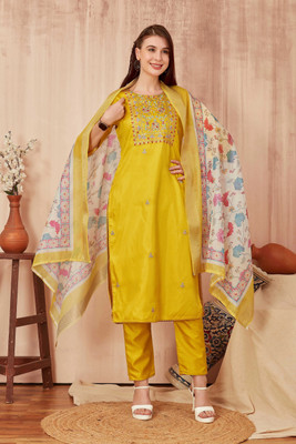 RUPSUNAARI Women Kurti Pant Dupatta Set