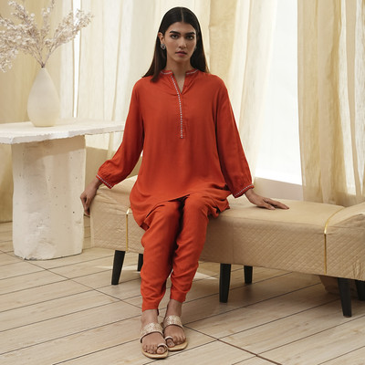 BIBA Women Kurta Palazzo Set