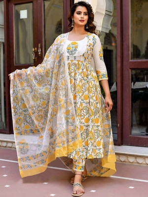 SHREE INFINITY EXPORT Floral Print Kurta, Trouser/Pant & Dupatta Set