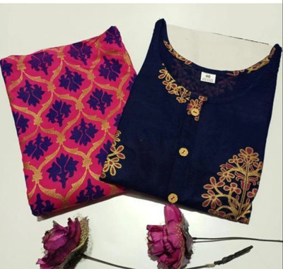 FLYMEN'S Women Kurta Pyjama Dupatta Set