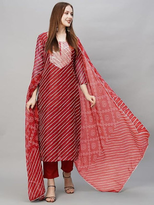 FAIRYPINK Women Kurti Pant Dupatta Set
