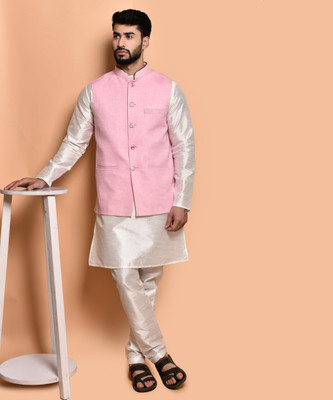 PRINTCULTR Men Kurta Pyjama Ethnic Jacket Set