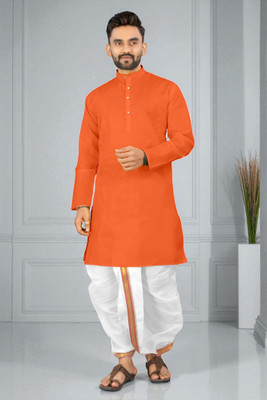 TRUST OUS Men Kurta Dhoti Set