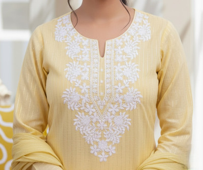 Sangria Women Kurta Palazzo Dupatta Set