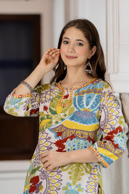 KJFAB Women Kurta Pant Set