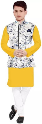 JILANI TRADERS Men Kurta Ethnic Jacket Set