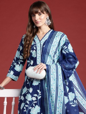 Indo Era Women Kurta Pant Dupatta Set