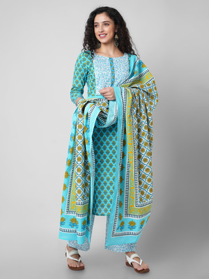 Janakdulari Creation Women Kurta Palazzo Dupatta Set