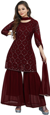 Pranista Fashion Women Kurti Sharara Dupatta Set