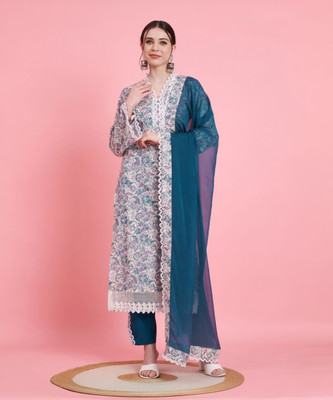 VBUYZ Women Kurta Pant Attached Dupatta Set