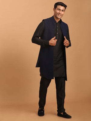 VASTRAMAY Men Kurta Pyjama Ethnic Jacket Set