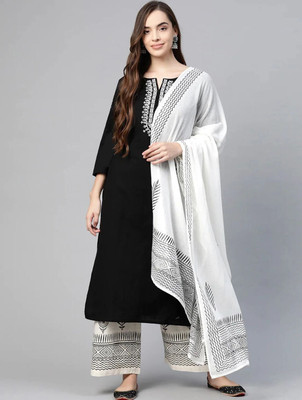 GRACE N GLAMOUR Women Kurta Palazzo Dupatta Set