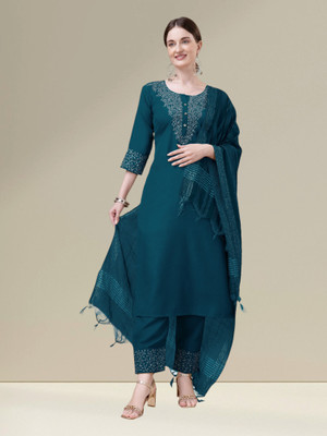 TextileCloth Women Kurta Churidar Dupatta Set