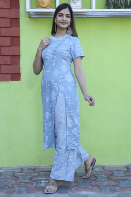 ANSH CREATION Women Kurti Palazzo Set