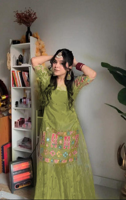 Hamofy Women Ethnic Top Palazzo Dupatta Set