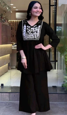 HouseOfCommon Women Ethnic Top Palazzo Set
