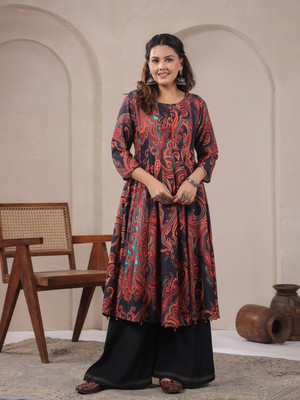 Span Women Kurta Palazzo Dupatta Set
