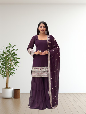 GRISHU COLLECTION Women Kurta Sharara Dupatta Set