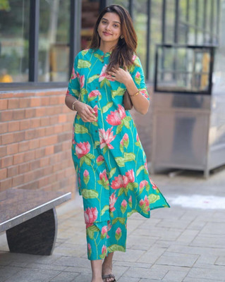 BohoVastra Women Kurta Palazzo Set