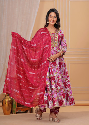 NIA AMORA Women Kurti Pant Dupatta Set