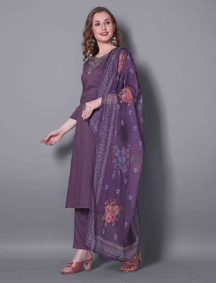 NARAYAN Embroidered, Printed Kurta, Trouser/Pant & Dupatta Set