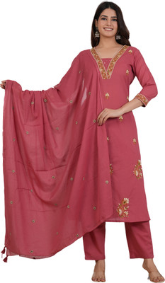 MF HAYAT Women Kurti Pant Dupatta Set