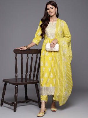 LIBAS Women Kurta Palazzo Dupatta Set