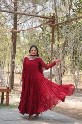 anara Anarkali Gown(Maroon)