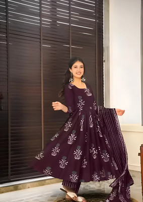 Udbhav Export Printed Kurta, Trouser/Pant & Dupatta Set