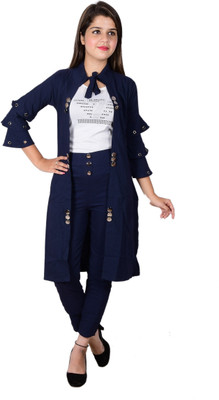PERFECTPIVOT Women Ethnic Top Pant Ethnic Jacket Set