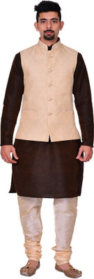Royal Garments Men Kurta Pyjama Ethnic Jacket Set