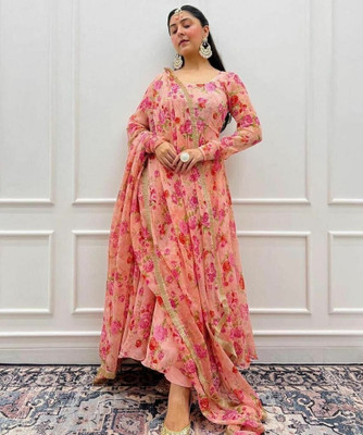 HouseOfCommon Women Ethnic Top Dupatta Set