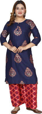 SHORZO Women Kurti Palazzo Set