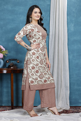 HIALTO Women Kurta Palazzo Set