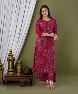 DEVDHAM Women Kurta Pant Set