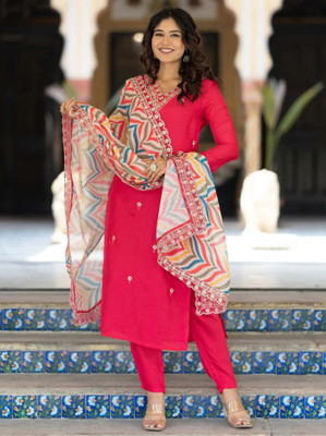 Trijal Fab Women Kurta Pant Dupatta Set