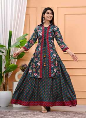 DSS FASHION Women Kurta Ethnic Jacket Set