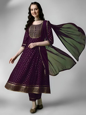 QUEENSFAB Women Kurta Pant Dupatta Set