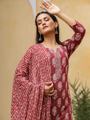 AHIKA Women Kurta Pant Dupatta Set