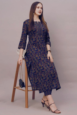 RaghviFab Women Kurta Pant Set