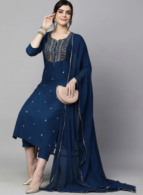 ANJIKI Women Kurti Pant Dupatta Set