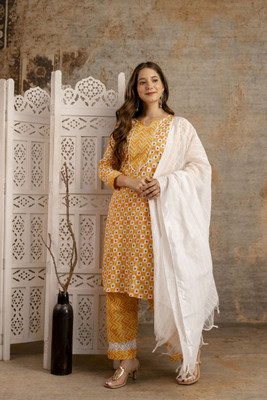 Adnika collection Women Kurti Pant Dupatta Set